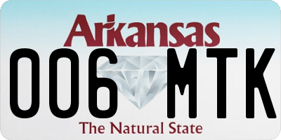 AR license plate 006MTK