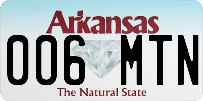 AR license plate 006MTN