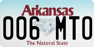 AR license plate 006MTO
