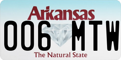 AR license plate 006MTW