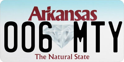 AR license plate 006MTY