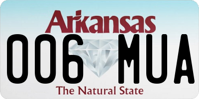 AR license plate 006MUA