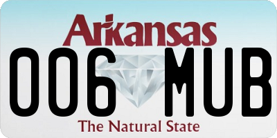 AR license plate 006MUB