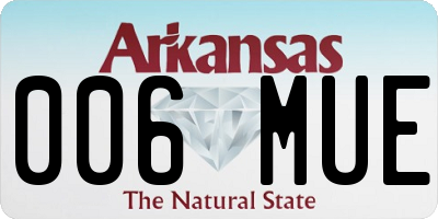 AR license plate 006MUE