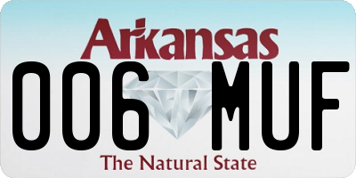 AR license plate 006MUF