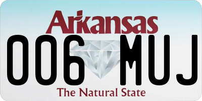 AR license plate 006MUJ