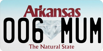 AR license plate 006MUM