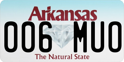 AR license plate 006MUO