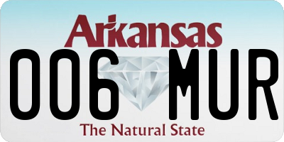 AR license plate 006MUR