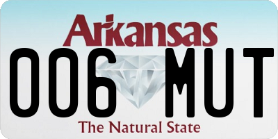 AR license plate 006MUT