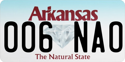 AR license plate 006NAO