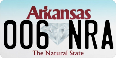 AR license plate 006NRA