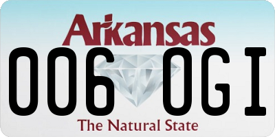 AR license plate 006OGI