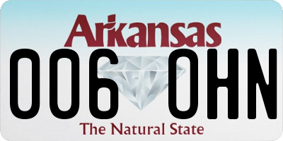AR license plate 006OHN