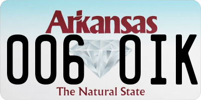 AR license plate 006OIK
