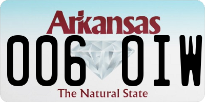 AR license plate 006OIW