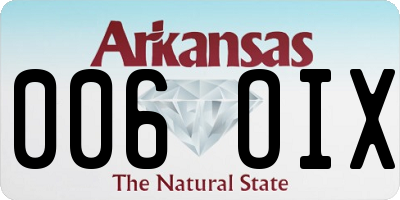 AR license plate 006OIX