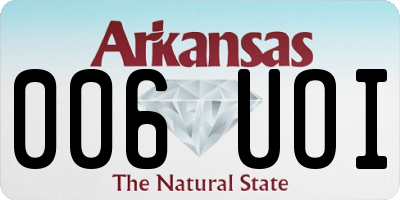 AR license plate 006UOI