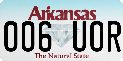 AR license plate 006UOR