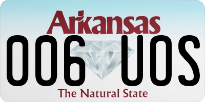 AR license plate 006UOS