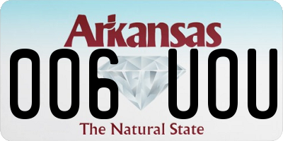 AR license plate 006UOU