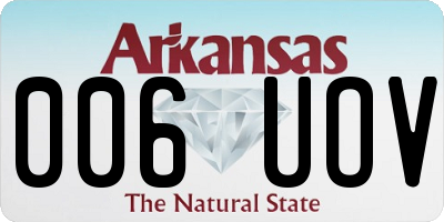 AR license plate 006UOV
