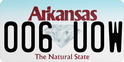 AR license plate 006UOW