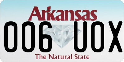 AR license plate 006UOX