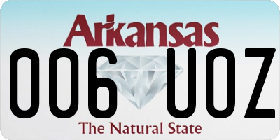 AR license plate 006UOZ