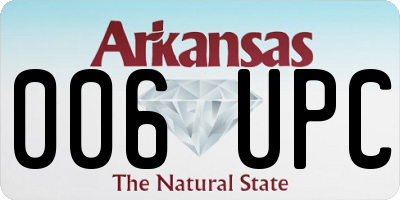 AR license plate 006UPC