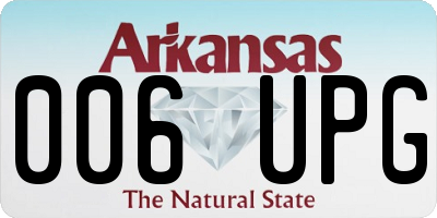 AR license plate 006UPG