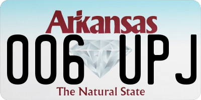 AR license plate 006UPJ