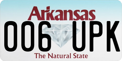 AR license plate 006UPK