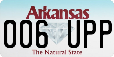AR license plate 006UPP