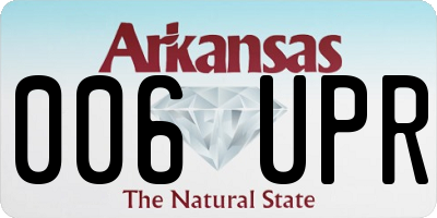 AR license plate 006UPR