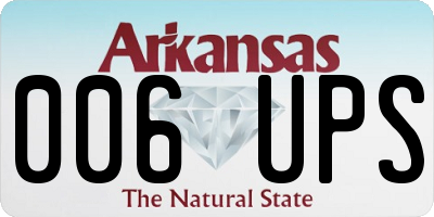 AR license plate 006UPS