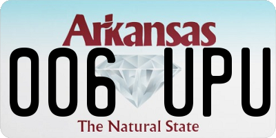 AR license plate 006UPU