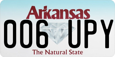 AR license plate 006UPY