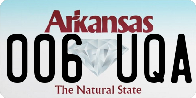 AR license plate 006UQA