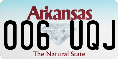 AR license plate 006UQJ