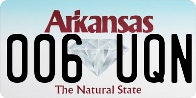 AR license plate 006UQN