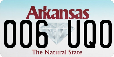 AR license plate 006UQO