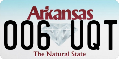 AR license plate 006UQT