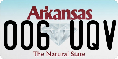 AR license plate 006UQV