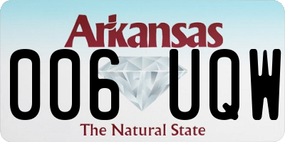 AR license plate 006UQW