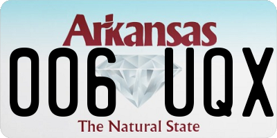 AR license plate 006UQX