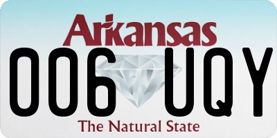 AR license plate 006UQY