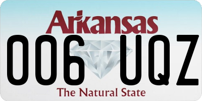 AR license plate 006UQZ