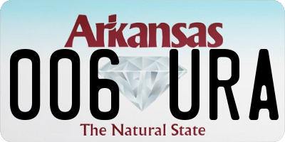 AR license plate 006URA