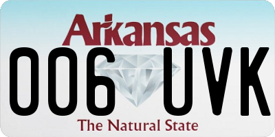 AR license plate 006UVK